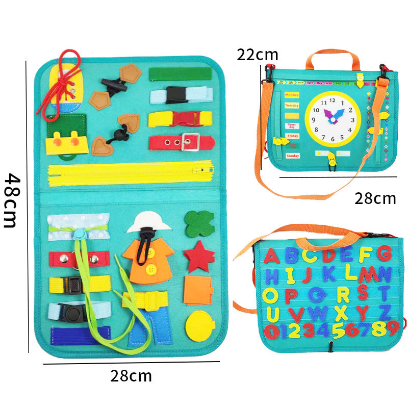 New Busy Book Children's Busy Board Dressing And Buttoning Learning Baby Early Education Preschool Sensory Learning Toy Dress Me Up