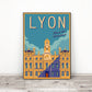 Lyon Art Wall Posters Vintage Tours Of France Dress Me Up