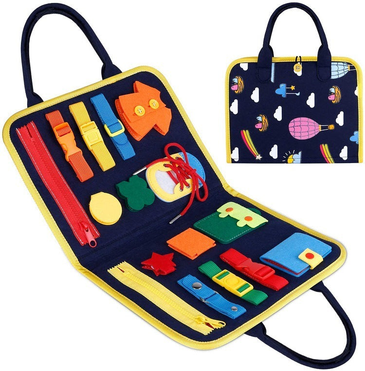 New Busy Book Children's Busy Board Dressing And Buttoning Learning Baby Early Education Preschool Sensory Learning Toy Dress Me Up