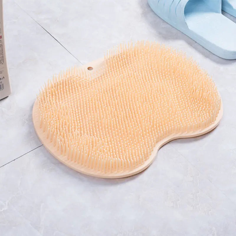 Massage Bath Brush Bathroom Non-slip Bath Mat Back Massage Brush Silicone Suction Cup Foot Rub Pad Body Cleaning Bathing Tool Dress Me Up