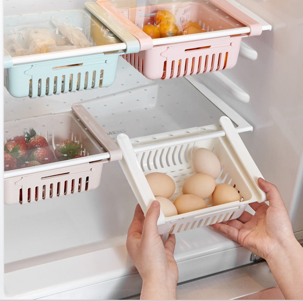 Refrigerator Storage Basket Stretchable Multifunction Kitchen Refrigerator Storage Box Dress Me Up