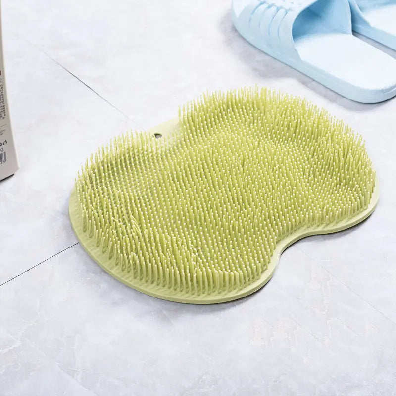 Massage Bath Brush Bathroom Non-slip Bath Mat Back Massage Brush Silicone Suction Cup Foot Rub Pad Body Cleaning Bathing Tool Dress Me Up