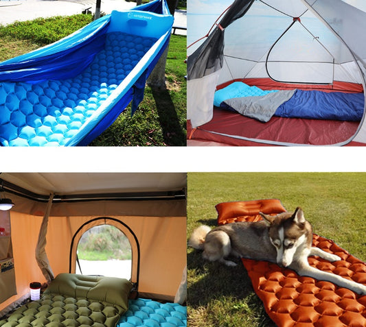 Outdoor Camping Inflatable Honeycomb Mattress Tent Sleeping Mat Dress Me Up