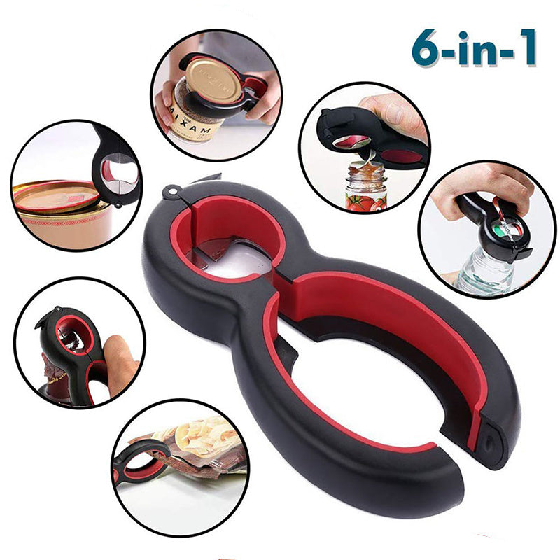 Multifunctional Easy Opener Six in One Bottle Can Opener Dress Me Up