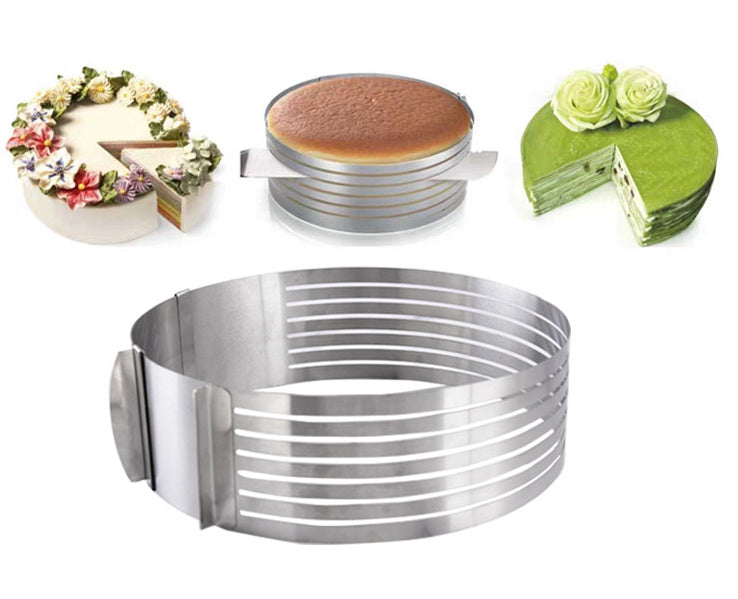 Layered Stainless Steel Adjustable Round Cake Pastry Cutter DIY Tool Dress Me Up