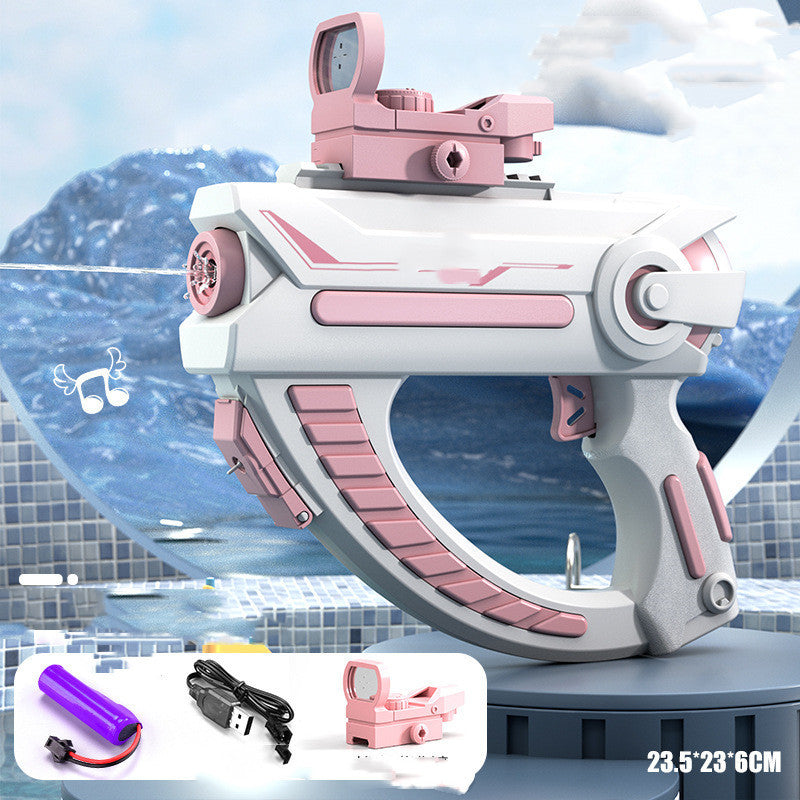 Space Water Gun Electric Automatic Water Absorption Water Fights Toy Outdoor Beach Swimming Pool Bath Toys For Children Kid Gift Dress Me Up