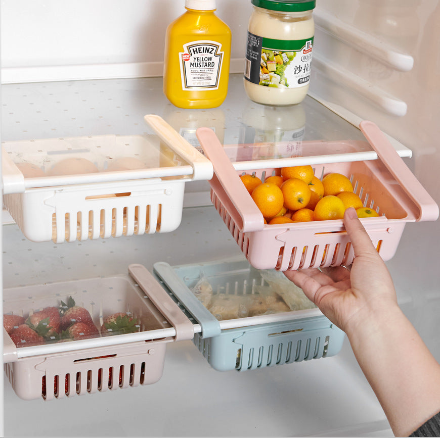 Refrigerator Storage Basket Stretchable Multifunction Kitchen Refrigerator Storage Box Dress Me Up