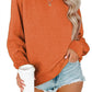 Solid Color Crew Neck Coat Long Sleeve Hoodie Dress Me Up