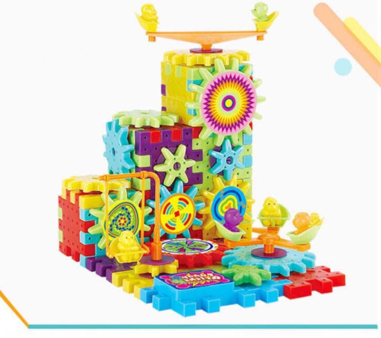 Electric Gears 3D Model Building Kits Plastic Brick Blocks Educational Toys for Kids Dress Me Up