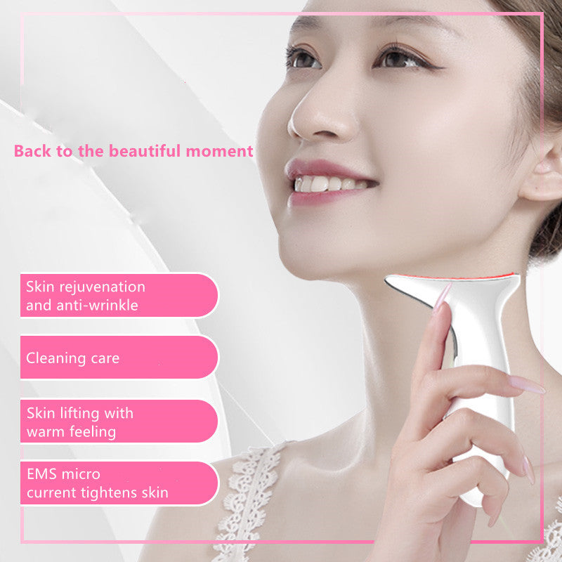 Neck Massager Color Light Skin Rejuvenation Neck Beauty Device Dress Me Up