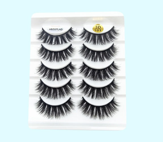 Mink False Eyelashes 3D False Eyelashes Five Pairs Of Soft Cotton Stalk Eyelashes Dress Me Up