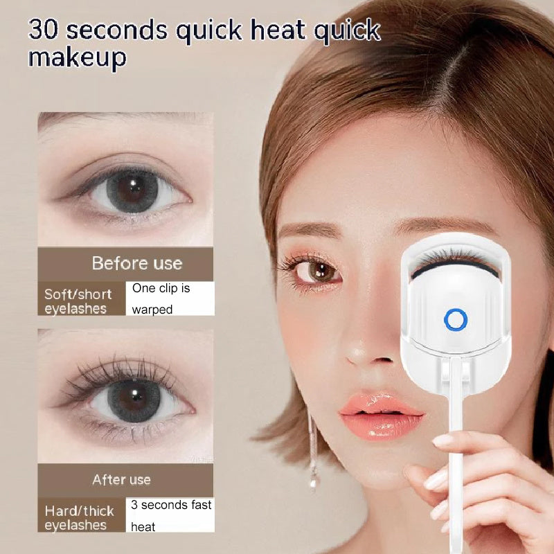 Eyelash Curler Portable Electric Heated Comb Eye Lash Long Lasting Eyelashes Curls Thermal Eyelash Curler Makeup Tools Heated Eyelash Curlers,Rechargeable Electric Eyelash Curler,Handheld Eyelash Heat Dress Me Up