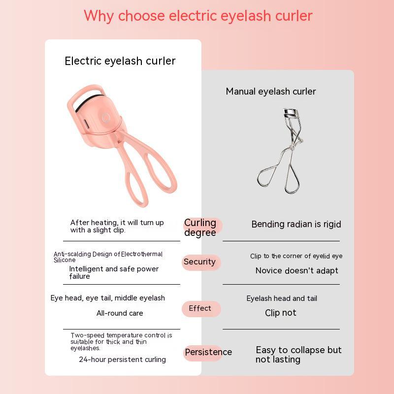 Eyelash Curler Portable Electric Heated Comb Eye Lash Long Lasting Eyelashes Curls Thermal Eyelash Curler Makeup Tools Heated Eyelash Curlers,Rechargeable Electric Eyelash Curler,Handheld Eyelash Heat Dress Me Up