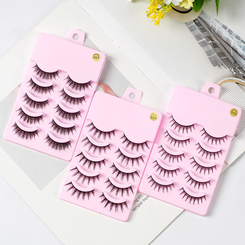 5 Pairs Manga Lashes New Arrival Anime Cosplay Natural Wispy  Korean Makeup Artificial False Eyelashes Dress Me Up