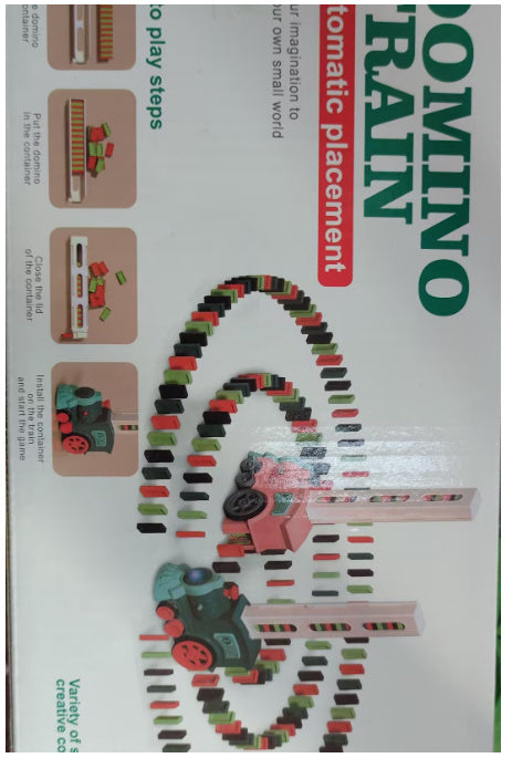 Domino Train Toys Baby Toys Car Puzzle Automatic Release Licensing Electric Building Blocks Train Toy Dress Me Up