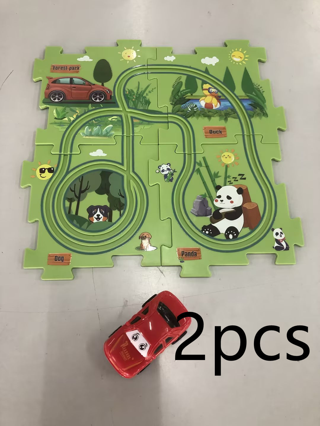 Children Puzzle Electric Railroad Speeder DIY Assembly Electric Car Automatic Rail City Scene Construction Education Toy Gift Dress Me Up