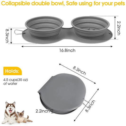 Silicone Foldable Slow Feeding Pet Bowl CoolZStuffs