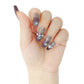 Eggplant Color Set With Pearl Diamond Nails Dress Me Up