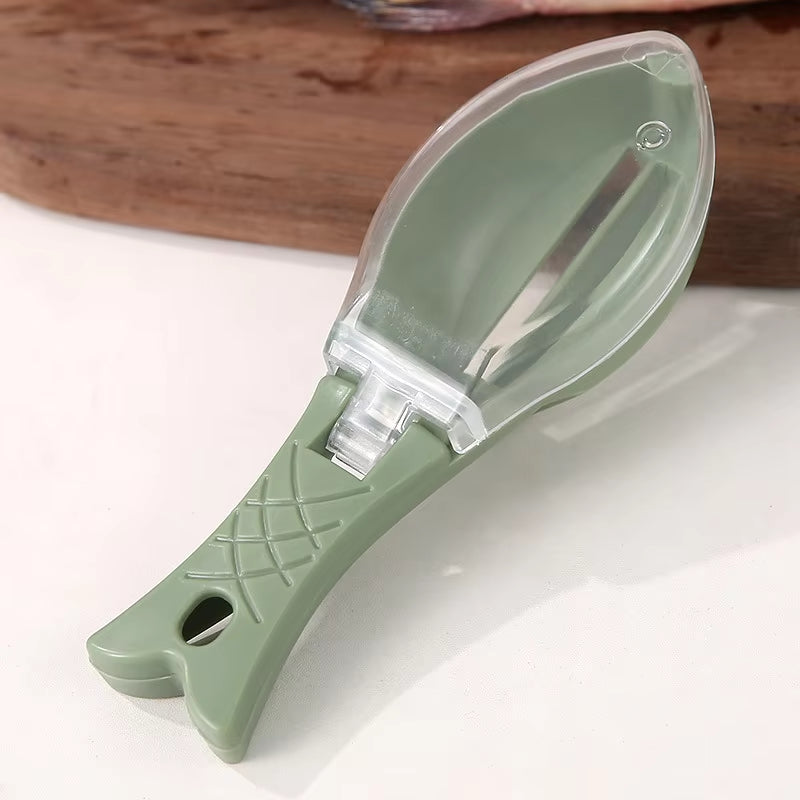 Fish Scales Graters Scraper Fish Cleaning Tool Scraping Scales Device with Cover Home Kitchen Cooking Fishing Tool Pesca Tackle