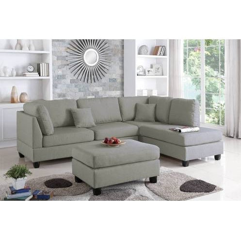 3-PC SECTIONAL In Gray CoolZStuffs