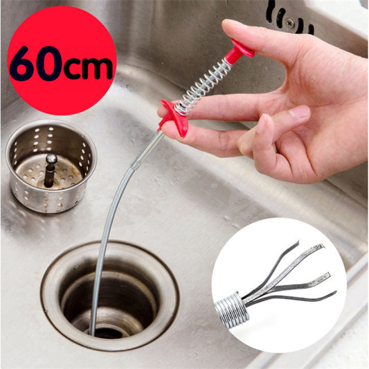 60CM Sewer Dredger Spring Pipe Dredging Tool Household Hair Cleaner Drain Clog Remover Cleaning Tools Household For Kitchen Sink Kitchen Gadgets Dress Me Up