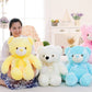 Creative Light Up LED Teddy Bear Stuffed Animals Plush Toy Colorful Glowing Christmas Gift For Kids Pillow Dress Me Up