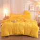 Luxury Thick Fleece Duvet Cover Queen King Winter Warm Bed Quilt Cover Pillowcase Fluffy Plush Shaggy Bedclothes Bedding Set Winter Body Keep Warm Dress Me Up