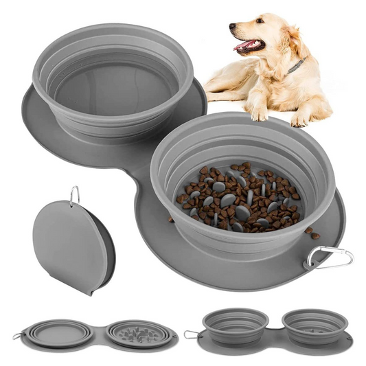 Silicone Foldable Slow Feeding Pet Bowl CoolZStuffs