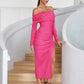 Slim And Wrinkled Long Gentle Style Dress Dress Me Up