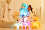 Creative Light Up LED Teddy Bear Stuffed Animals Plush Toy Colorful Glowing Christmas Gift For Kids Pillow Dress Me Up