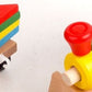 Wooden Train Three-section Tractor Toy Children's Intelligence Puzzle Toys Educational Toys Dress Me Up