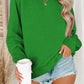 Solid Color Crew Neck Coat Long Sleeve Hoodie Dress Me Up