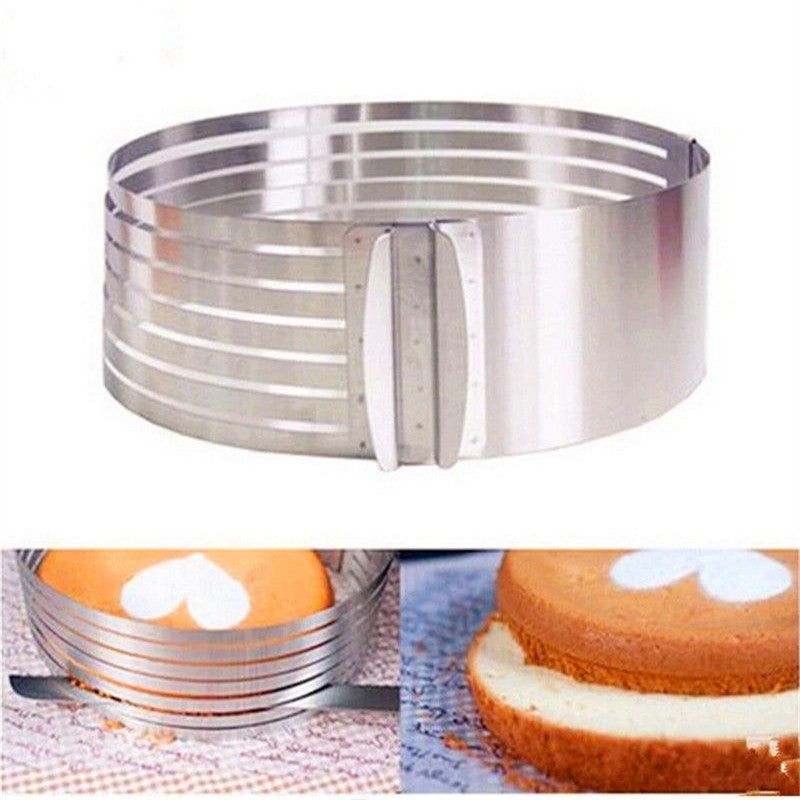 Layered Stainless Steel Adjustable Round Cake Pastry Cutter DIY Tool Dress Me Up