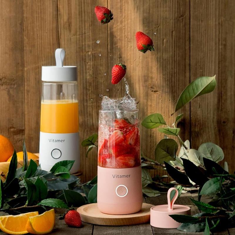 350ml Portable Blender Juicer Electric USB Rechargeable Mixer Smoothie Slushy Cup Juice Blender Bottle USB Charging Kitchen Gadgets Dress Me Up