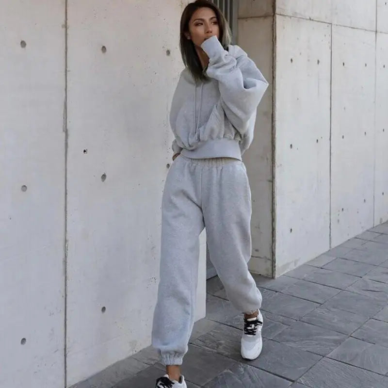 New Style Autumn And Winter Women's New Casual Hoodie Coat Sports Suit Dress Me Up