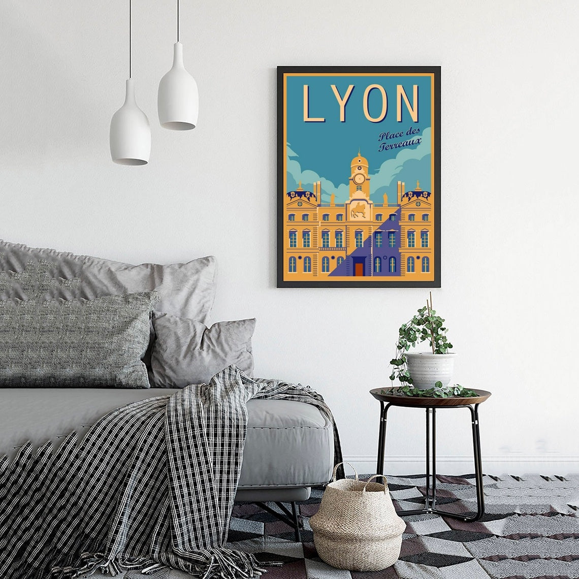 Lyon Art Wall Posters Vintage Tours Of France Dress Me Up