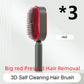 Self Cleaning Hair Brush For Women One-key Cleaning Hair Loss Airbag Massage Scalp Comb Anti-Static Hairbrush