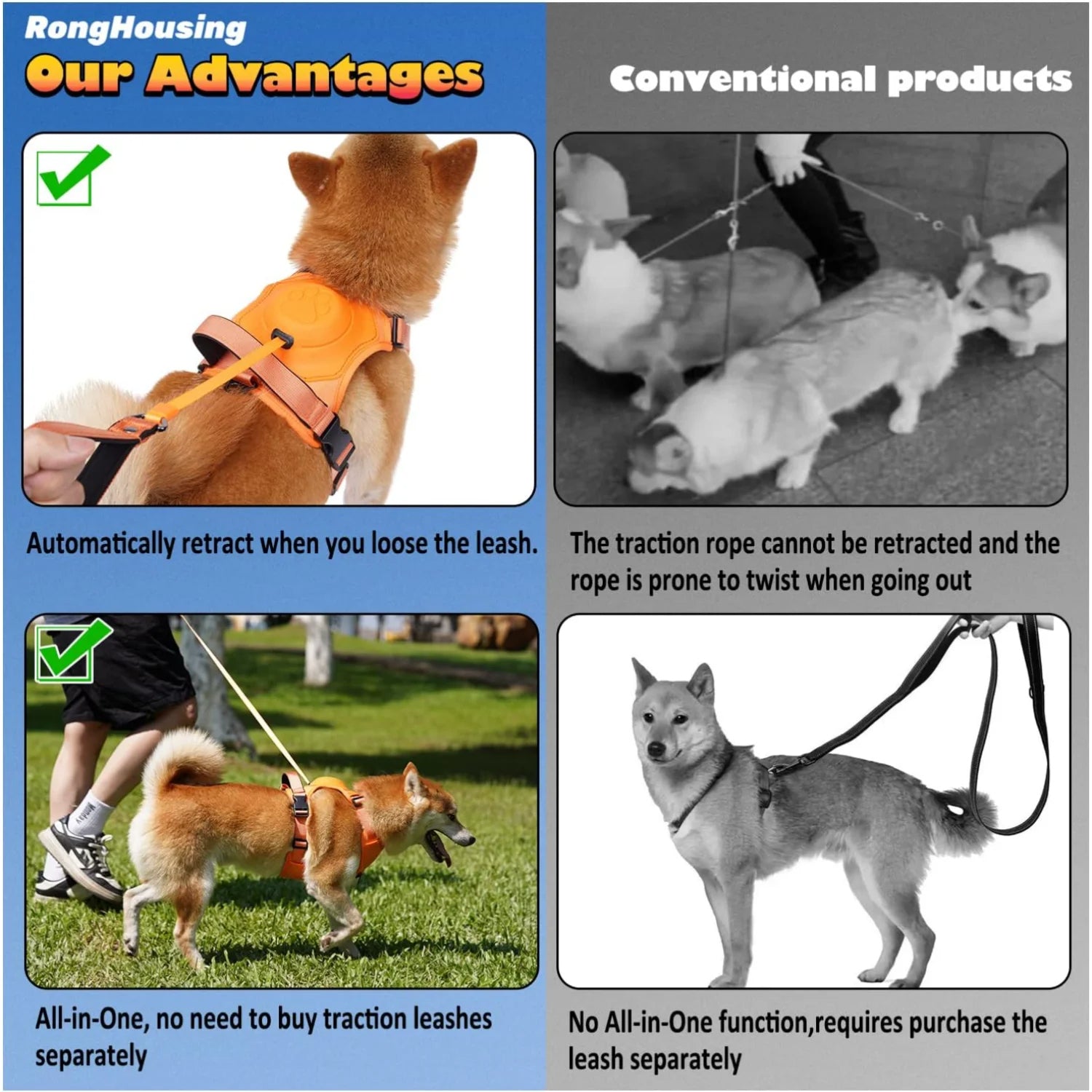 Dog Harness and Automatic Retractable Leash Kit CoolZStuffs