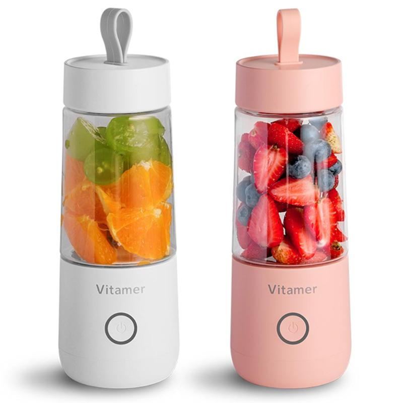 350ml Portable Blender Juicer Electric USB Rechargeable Mixer Smoothie Slushy Cup Juice Blender Bottle USB Charging Kitchen Gadgets Dress Me Up