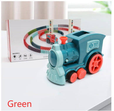 Domino Train Toys Baby Toys Car Puzzle Automatic Release Licensing Electric Building Blocks Train Toy Dress Me Up