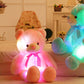 Creative Light Up LED Teddy Bear Stuffed Animals Plush Toy Colorful Glowing Christmas Gift For Kids Pillow Dress Me Up