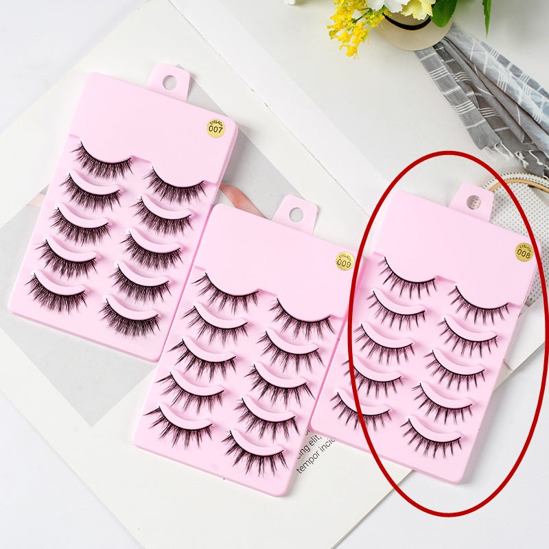 5 Pairs Manga Lashes New Arrival Anime Cosplay Natural Wispy  Korean Makeup Artificial False Eyelashes Dress Me Up