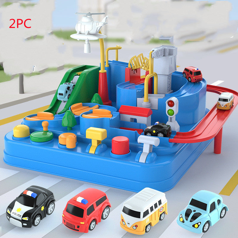 Cars Pass Through Big Adventure Parking Lot Rail Car Toy Car Track Kids Toy Dress Me Up