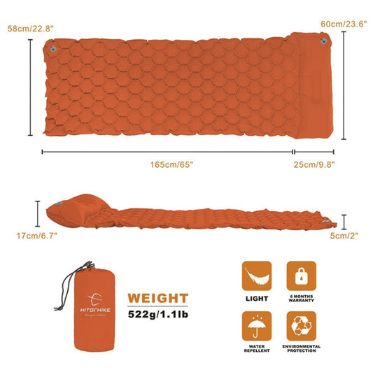 Outdoor Camping Inflatable Honeycomb Mattress Tent Sleeping Mat Dress Me Up