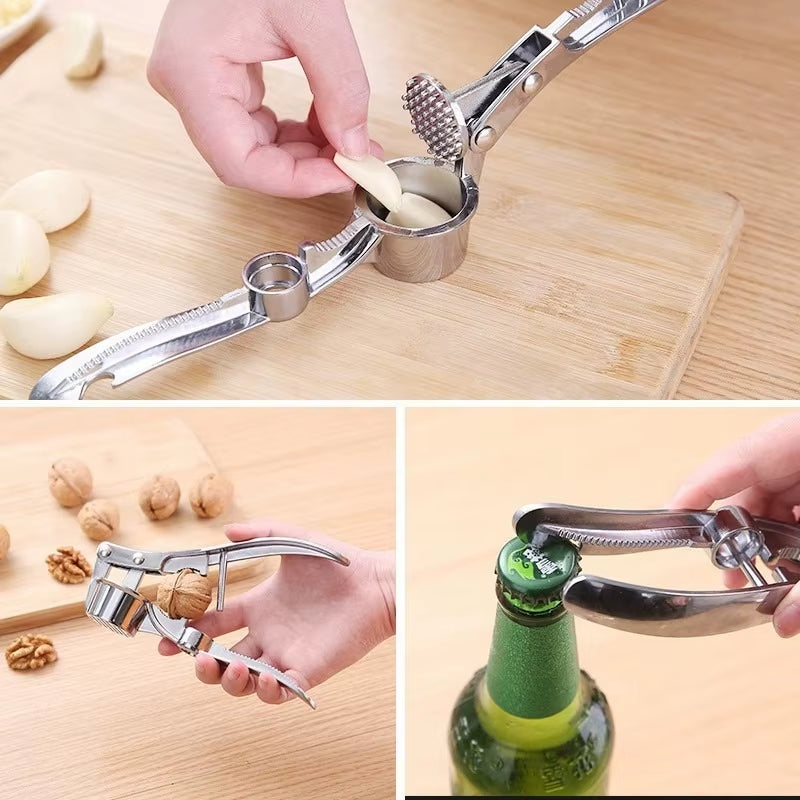 Garlic Press Kitchen Stainless Steel Garlic Smasher Crusher Mincer Manual Press Grinding Tool Kitchen Accessories