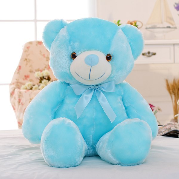 Creative Light Up LED Teddy Bear Stuffed Animals Plush Toy Colorful Glowing Christmas Gift For Kids Pillow Dress Me Up