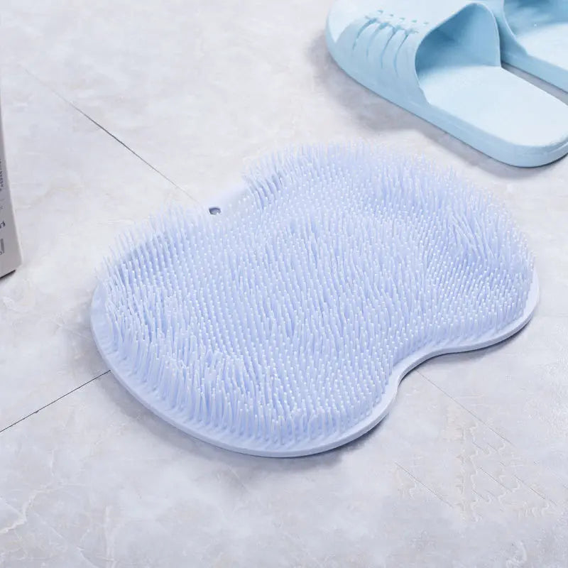 Massage Bath Brush Bathroom Non-slip Bath Mat Back Massage Brush Silicone Suction Cup Foot Rub Pad Body Cleaning Bathing Tool Dress Me Up