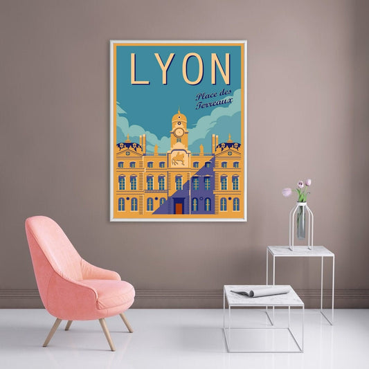 Lyon Art Wall Posters Vintage Tours Of France Dress Me Up