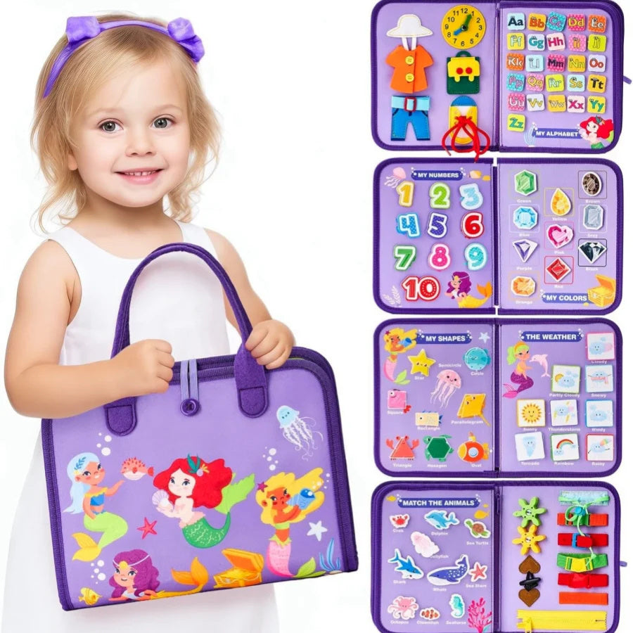 New Busy Book Children's Busy Board Dressing And Buttoning Learning Baby Early Education Preschool Sensory Learning Toy Dress Me Up