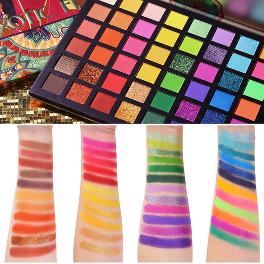 48 Colors Exotic Eyeshadow Palette Shimmer Matte Color Stage Eye Makeup Dress Me Up